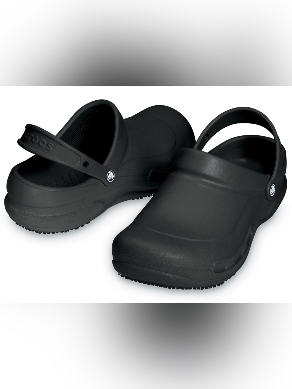 Crocs Black Bistro Closed Toe Work Clogs 8